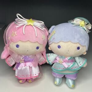 Sanrio Little Twin Stars Tanabata Star Festival Plush Keychain Set Kiki Lala
